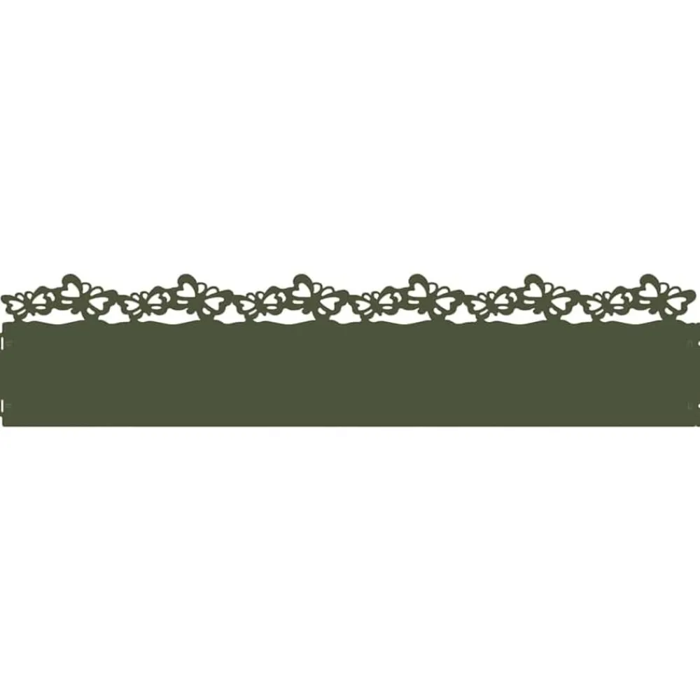 vidaXL Vallas De Jardín-Borduras para césped 10 pcs 103 x 0,05 x 22 cm