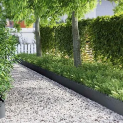 vidaXL Vallas De Jardín-Borduras para césped 10 pcs 103 x 0,05 x 22 cm Acero