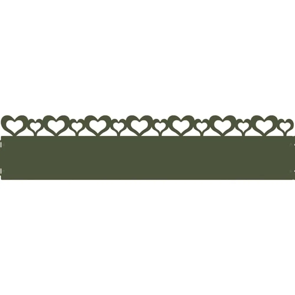 vidaXL Vallas De Jardín-Borduras para césped 10 pcs 103 x 0,05 x 22 cm