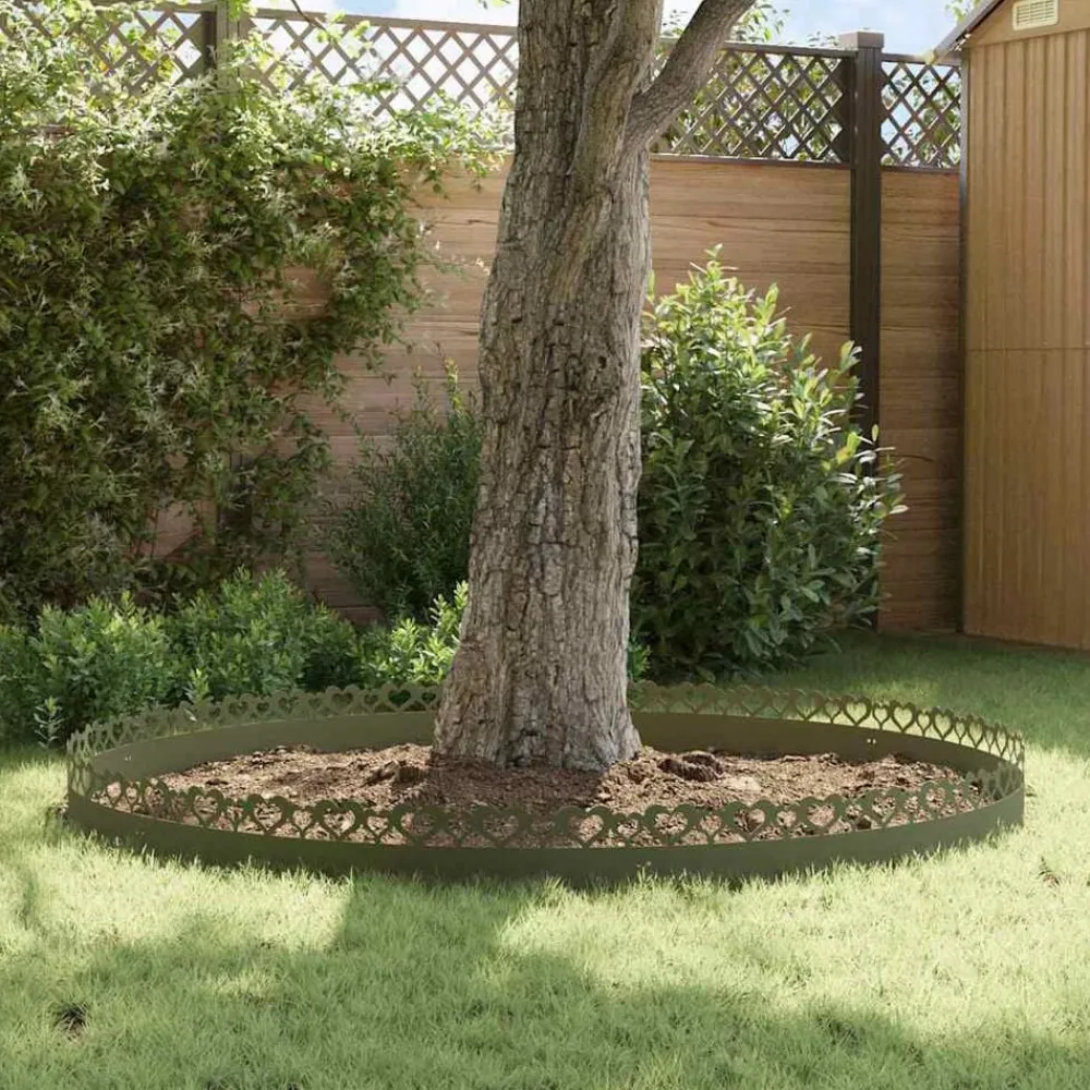 vidaXL Vallas De Jardín-Borduras para césped 10 pcs 103 x 0,05 x 22 cm