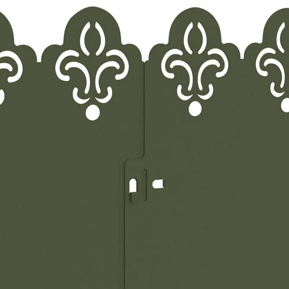 vidaXL Borduras para césped 10 pcs 103 x 0,05 x 22 cm Verde oliva Online
