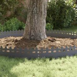 vidaXL Vallas De Jardín-Borduras para césped 10 pcs 103 x 0,05 x 22 cm Acero