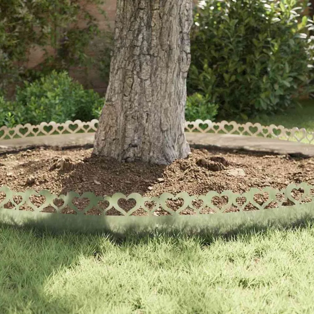vidaXL Borduras para césped 10 pcs Plateado 103 x 0,05 x 22 cm Acero galvanizado Sale