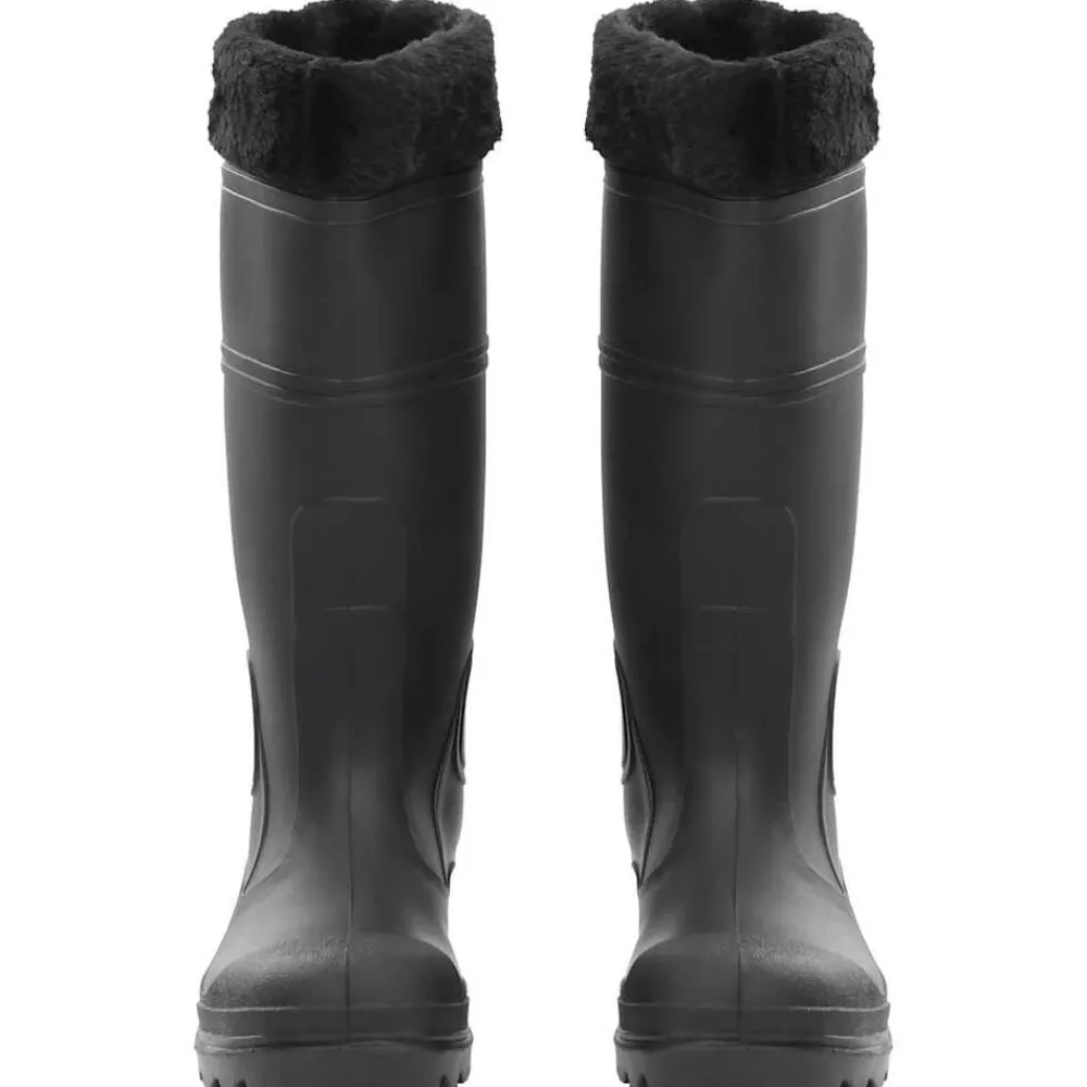 vidaXL Actividades Al Aire Libre-Botas de agua con calcetines extraíbles negro número 38 PVC