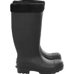 vidaXL Actividades Al Aire Libre-Botas de agua con calcetines extraíbles negro número 38 PVC
