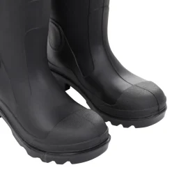 vidaXL Actividades Al Aire Libre-Botas de agua con calcetines extraíbles negro número 38 PVC