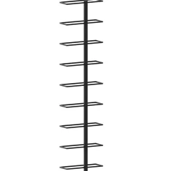 vidaXL Botellero de pared para 9 botellas hierro Negro New