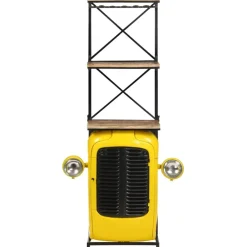 vidaXL Botellero forma de tractor madera mango 49x31x172 cm Amarillo Best