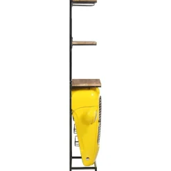 vidaXL Botellero forma de tractor madera mango 49x31x172 cm Amarillo Best