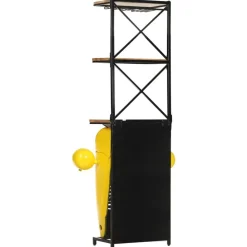 vidaXL Botellero forma de tractor madera mango 49x31x172 cm Amarillo Best
