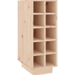 vidaXL Botellero madera maciza de pino 23x34x61 cm Natural Sale