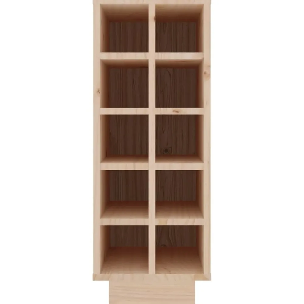 vidaXL Botellero madera maciza de pino 23x34x61 cm Natural Sale