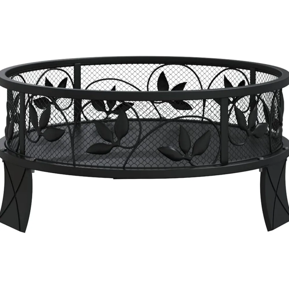 vidaXL Brasero con atizador acero XXL 50 cm