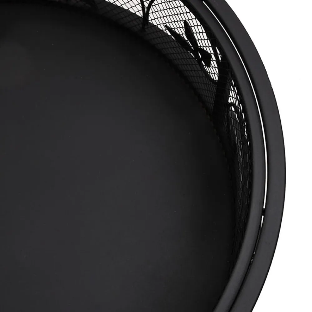vidaXL Brasero con atizador acero XXL 50 cm