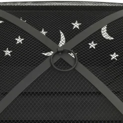 vidaXL Brasero con atizador acero XXL 62 cm Hot
