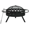 vidaXL Brasero con atizador acero XXL 70 cm Hot