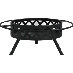 vidaXL Brasero con atizador acero XXL 70 cm Hot