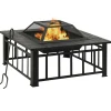 vidaXL Brasero con atizador acero 79x79x46,5 cm Outlet