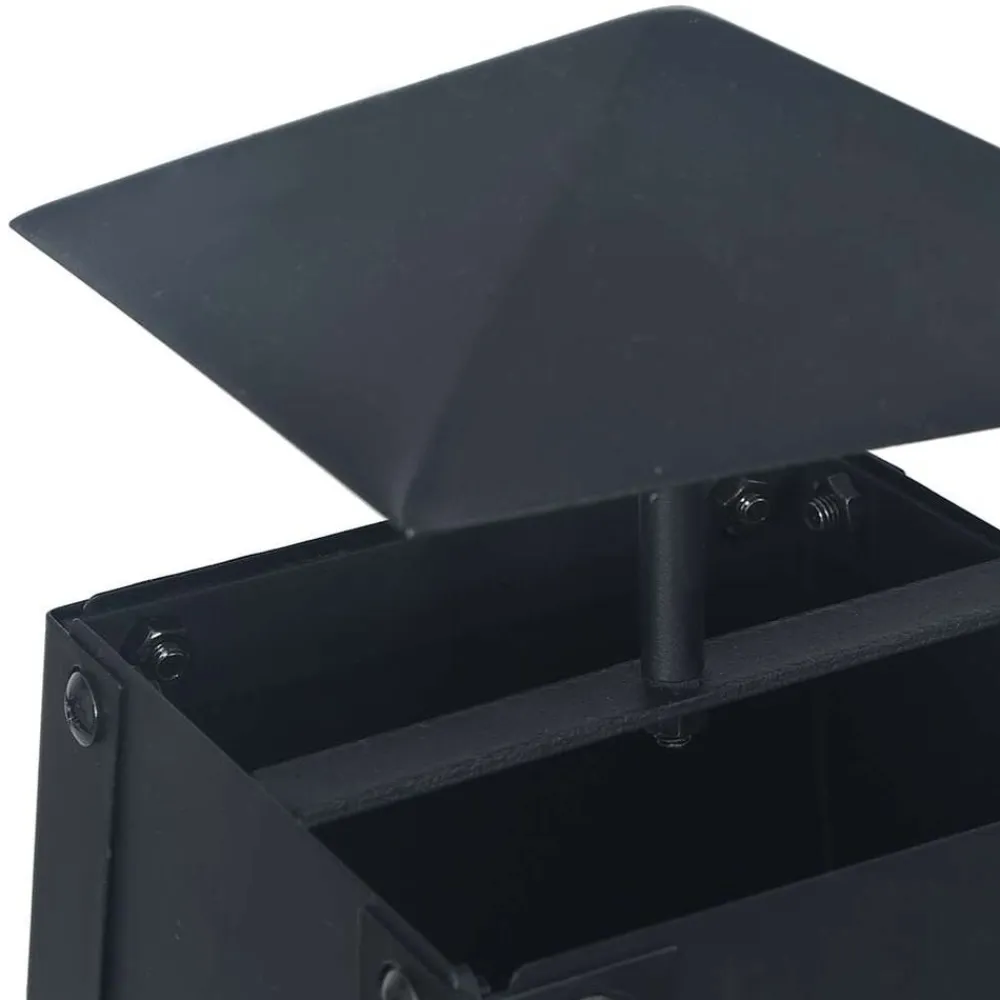vidaXL Brasero de acero negro 35x35x99 cm Best