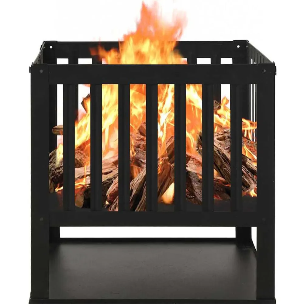 vidaXL Brasero de acero 40x40x40 cm Discount