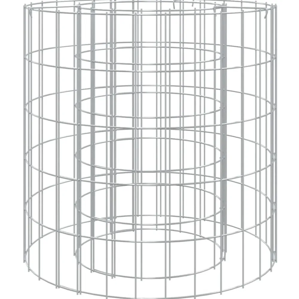 vidaXL Brasero de gaviones hierro galvanizado Ø50 cm New