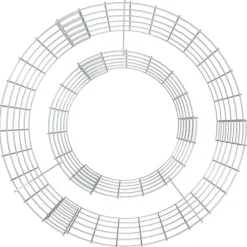 vidaXL Brasero de gaviones hierro galvanizado Ø50 cm New