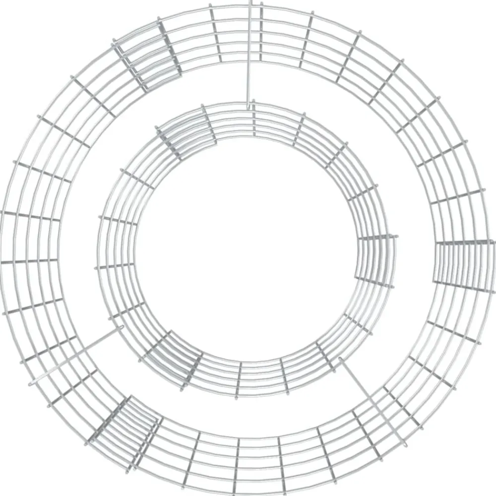 vidaXL Brasero de gaviones hierro galvanizado Ø50 cm New