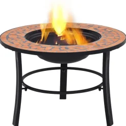 vidaXL Chimeneas-Brasero de mosaico cerámica 68 cm