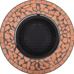 vidaXL Chimeneas-Brasero de mosaico cerámica 68 cm