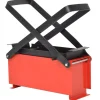 vidaXL Accesorios Para Hornos De Leña Y Chimeneas-Briquetadora de papel acero negro y rojo 34x14x14 cm