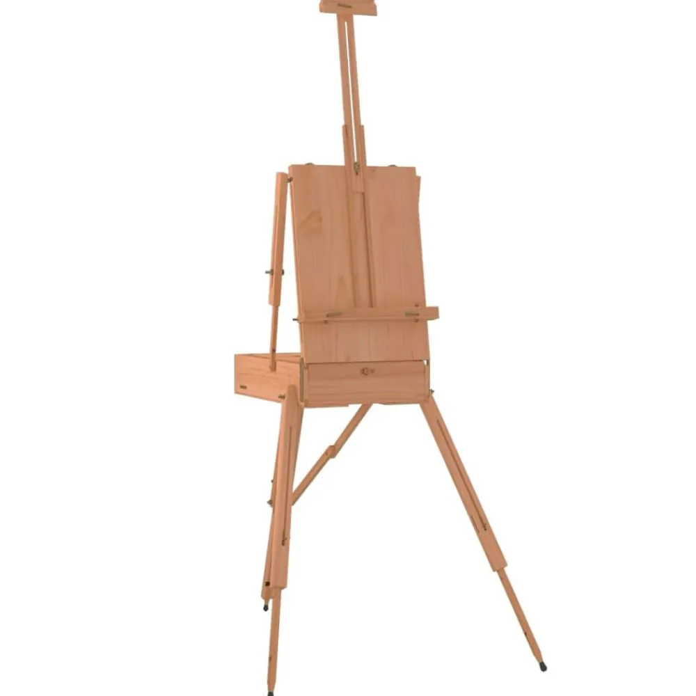 vidaXL Material De Oficina-Caballete de pintura madera maciza de haya 81x121x173 cm