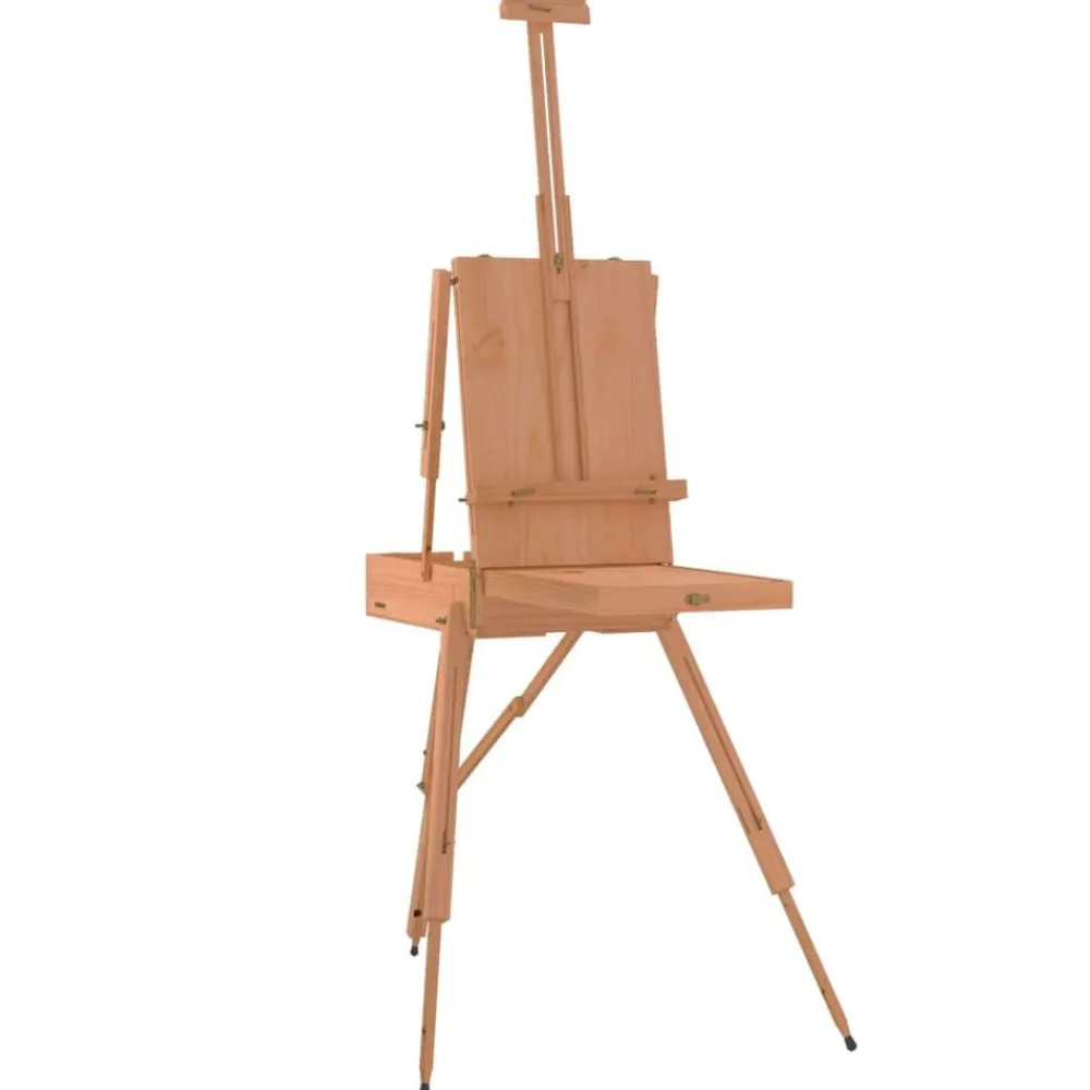 vidaXL Material De Oficina-Caballete de pintura madera maciza de haya 81x121x173 cm