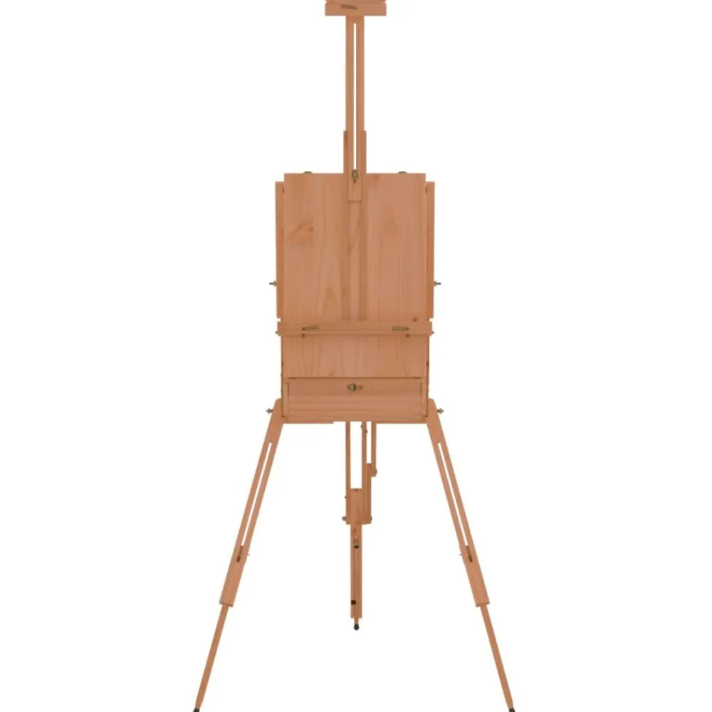vidaXL Material De Oficina-Caballete de pintura madera maciza de haya 81x121x173 cm