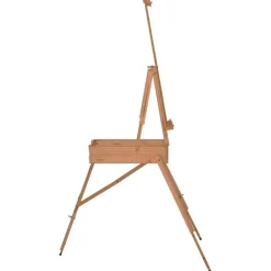 vidaXL Material De Oficina-Caballete de pintura madera maciza de haya 81x121x173 cm