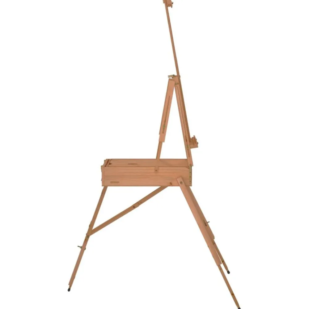 vidaXL Material De Oficina-Caballete de pintura madera maciza de haya 81x121x173 cm