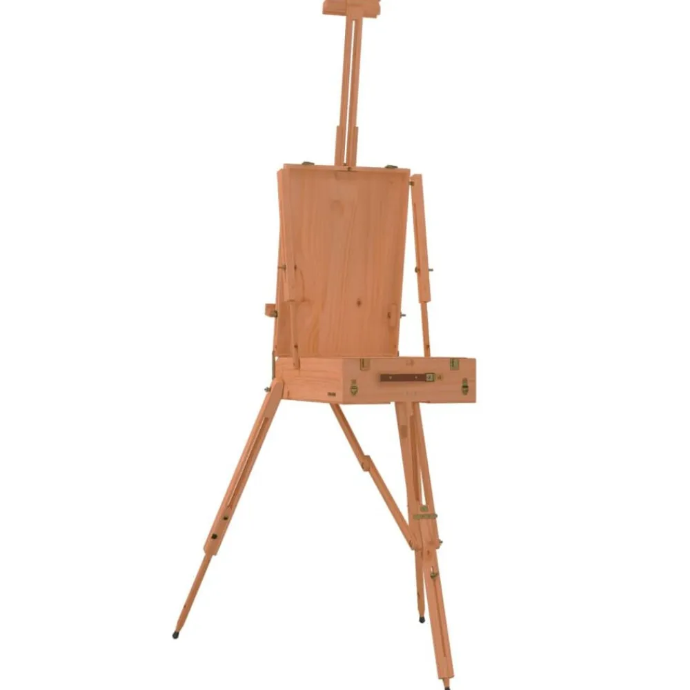 vidaXL Material De Oficina-Caballete de pintura madera maciza de haya 81x121x173 cm
