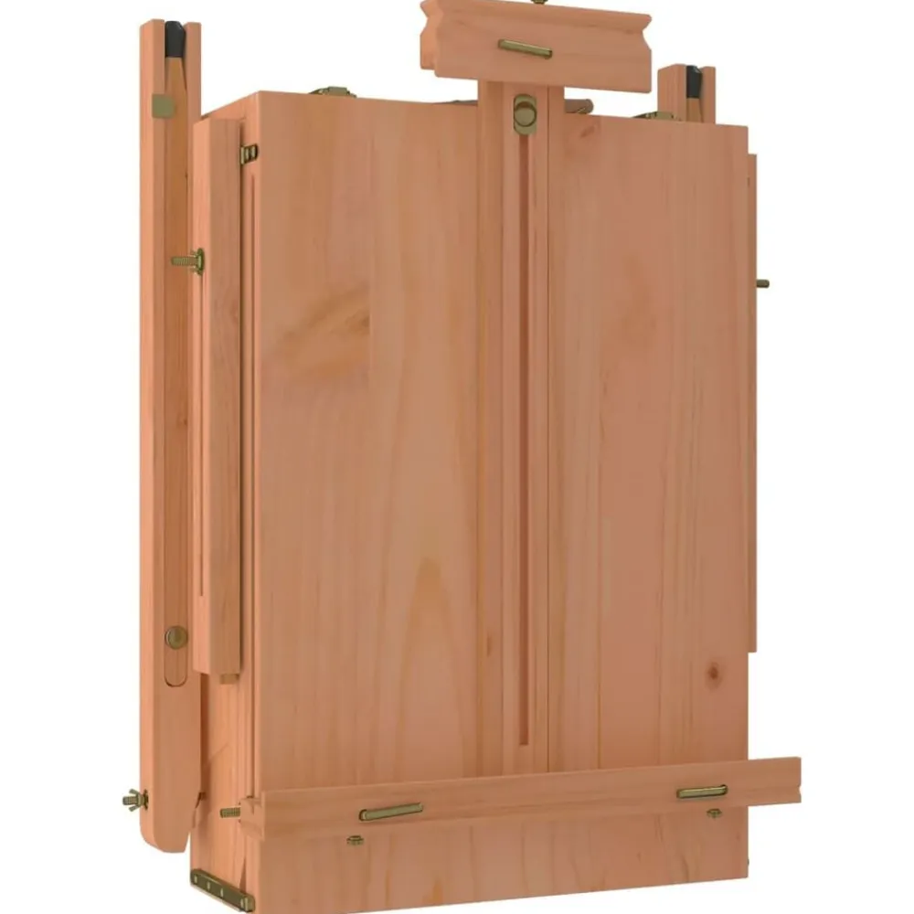 vidaXL Material De Oficina-Caballete de pintura madera maciza de haya 81x121x173 cm