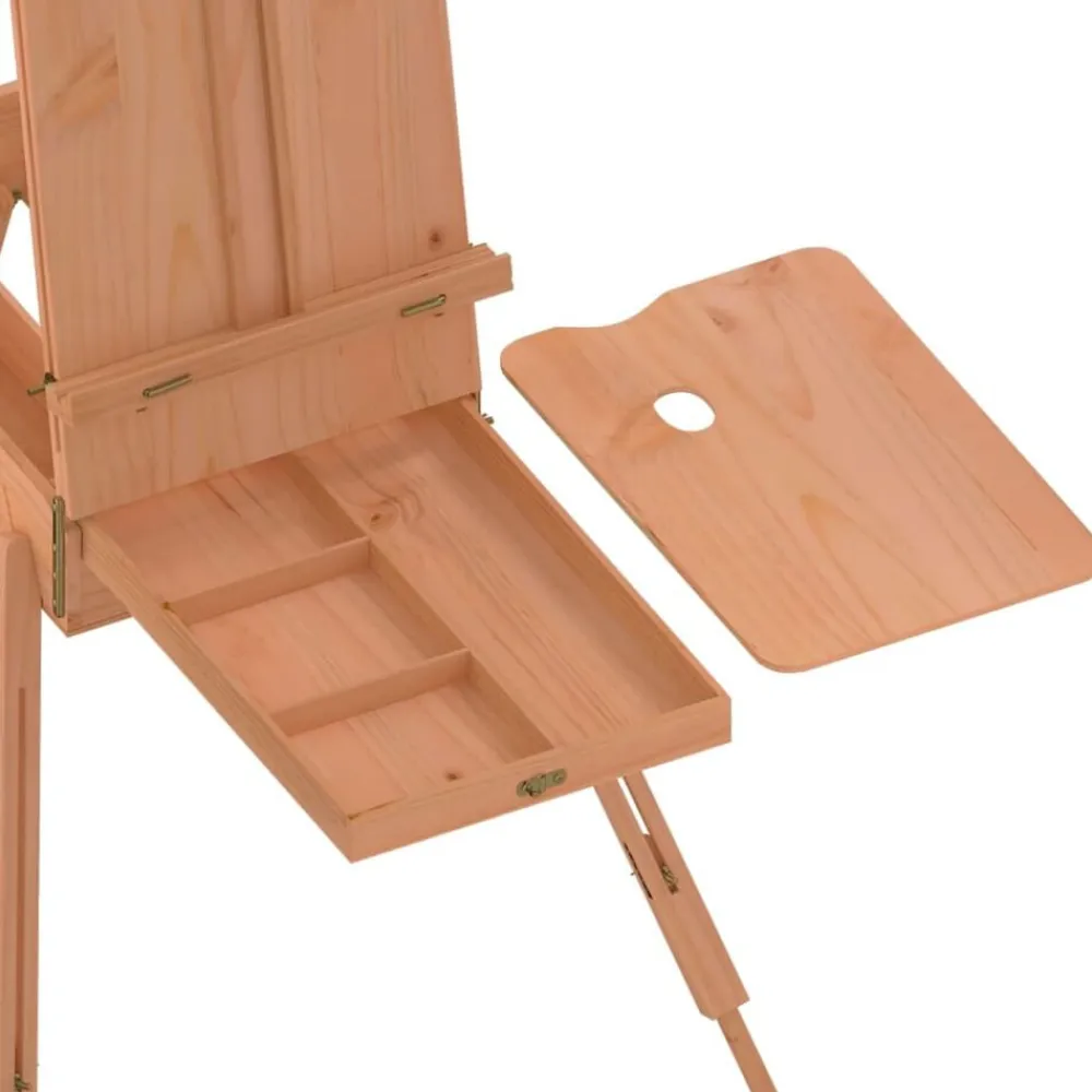 vidaXL Material De Oficina-Caballete de pintura madera maciza de haya 81x121x173 cm