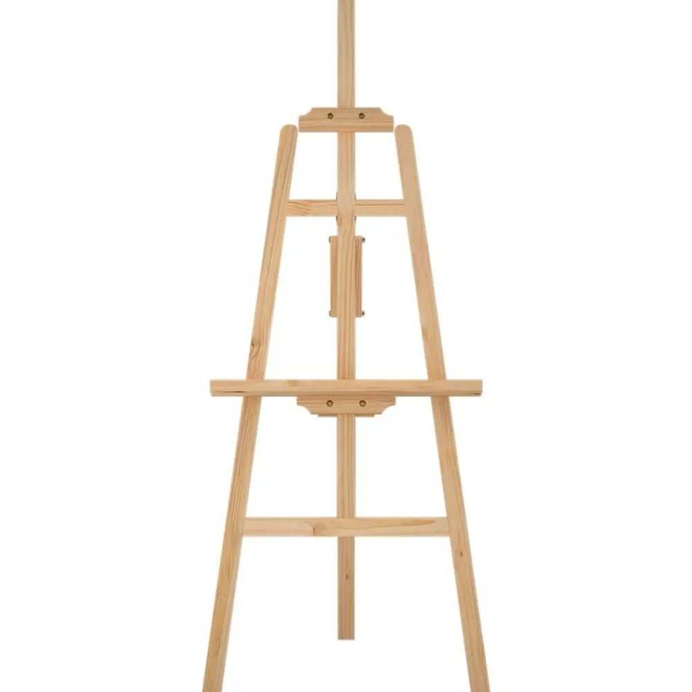 vidaXL Caballete de pintura madera maciza pino 53,5x95x127 cm Natural Hot