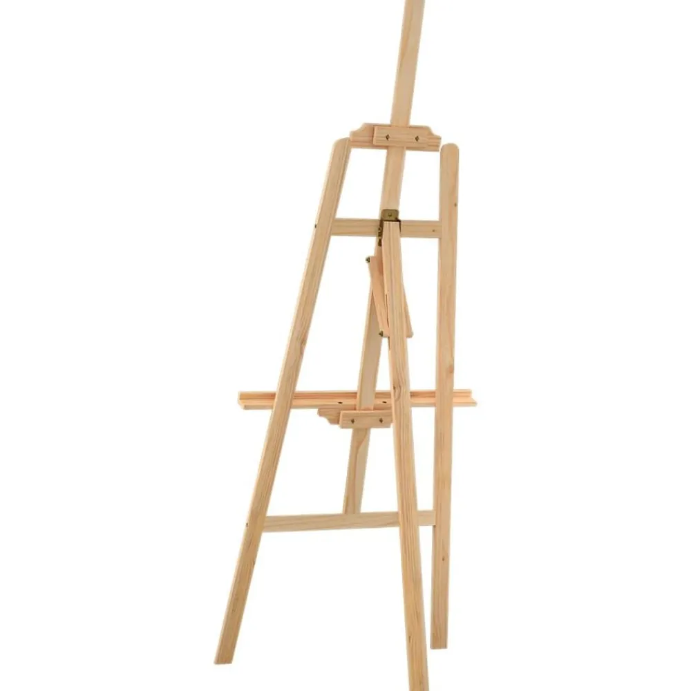 vidaXL Caballete de pintura madera maciza pino 53,5x95x127 cm Natural Hot