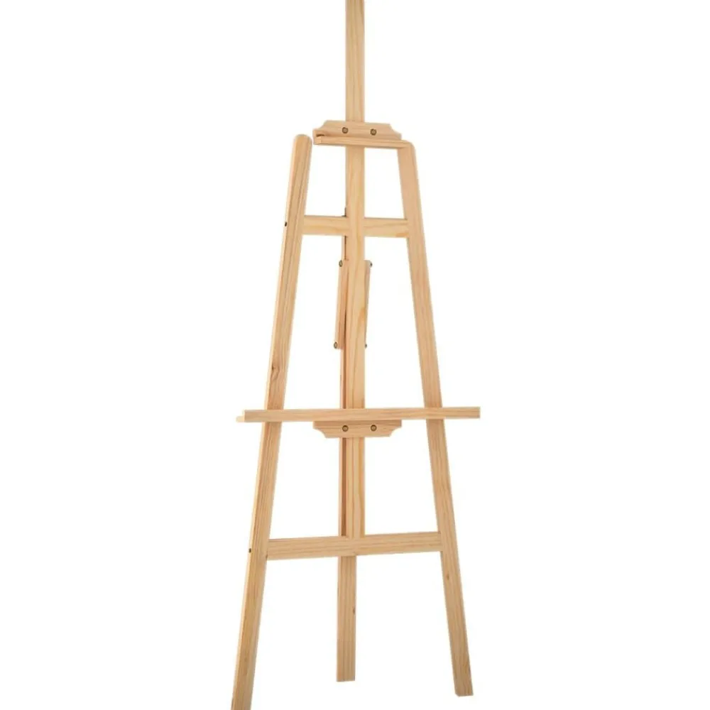 vidaXL Caballete de pintura madera maciza pino 53,5x95x127 cm Natural Hot