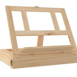 vidaXL Caballete de sobremesa con cajón madera de pino 33,5x25,5x7cm New