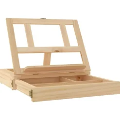 vidaXL Caballete de sobremesa con cajón madera de pino 33,5x25,5x7cm New