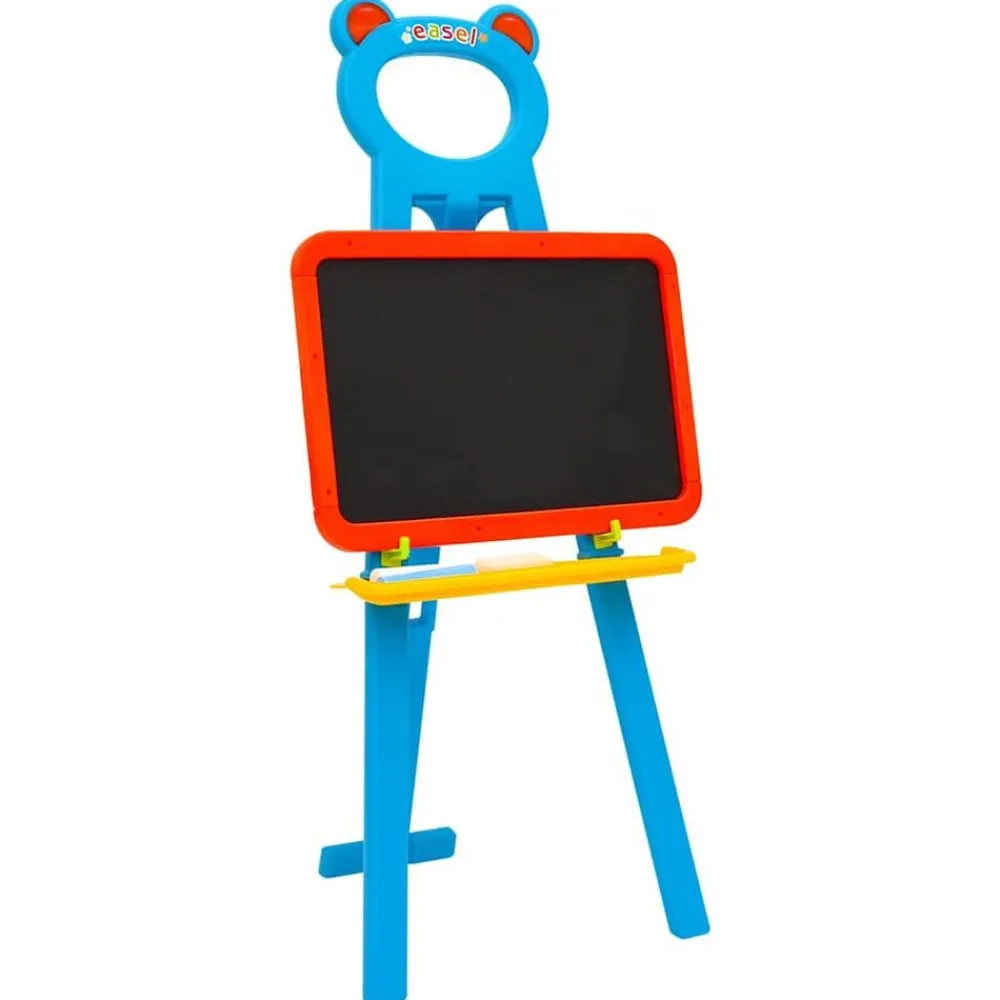 vidaXL Juguetes-Caballete para niños 2-1 con pizarra y tablero