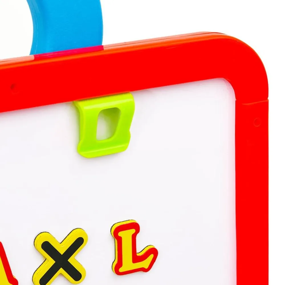 vidaXL Juguetes-Caballete para niños 2-1 con pizarra y tablero