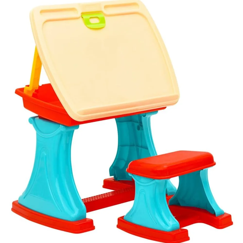 vidaXL Juguetes-Caballete y escritorio de aprendizaje para niños ajustable