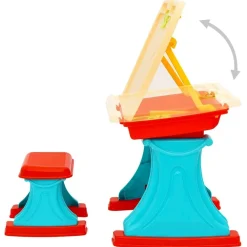 vidaXL Juguetes-Caballete y escritorio de aprendizaje para niños ajustable