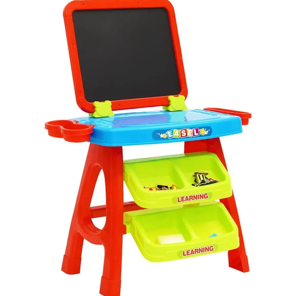 vidaXL Juguetes-Caballete y mesa de aprendizaje para niños 3-1 set de juego