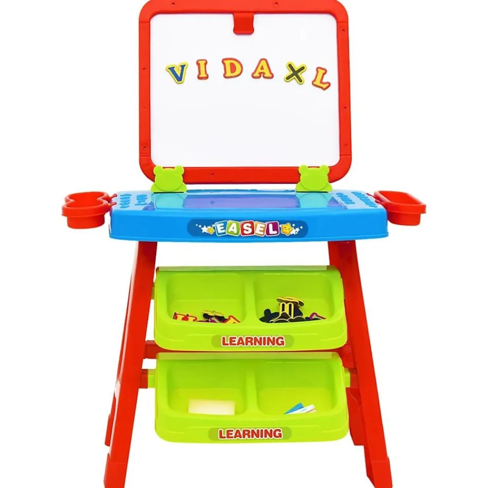 vidaXL Juguetes-Caballete y mesa de aprendizaje para niños 3-1 set de juego