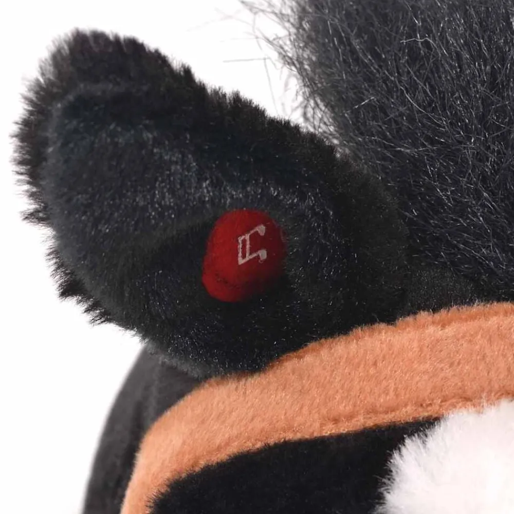 vidaXL Juguetes-Caballo de juguete de pie de peluche negro